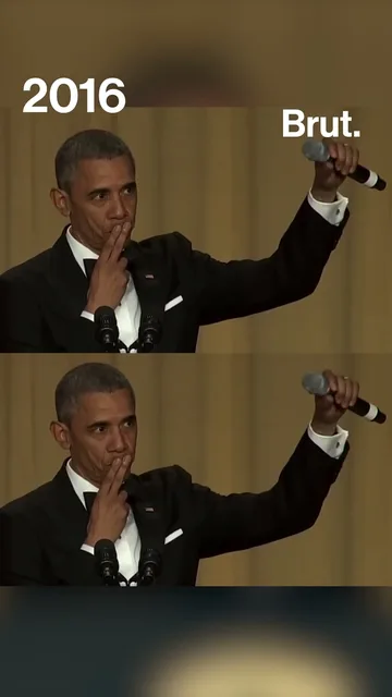 A short of Barack Obama dropping the mic at the White House Correspondents’ Dinner